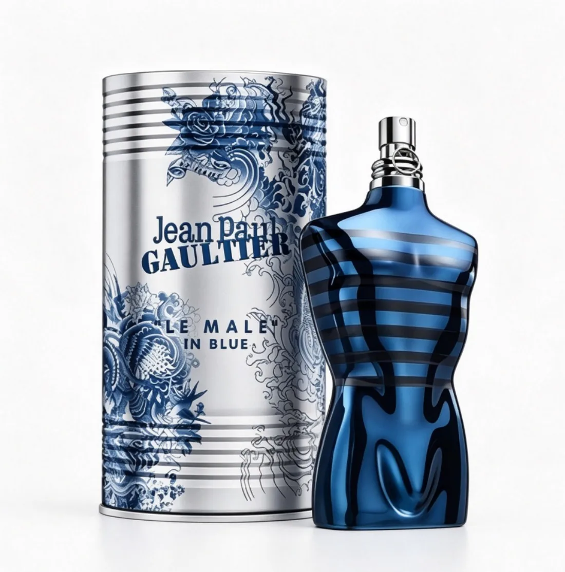 Jean Paul Gaultier Le Male In Blue Classic Taken perfume spray, 4.2 oz. 120ml, fragrant, spicy, fragrant, unique, lasting, charming fragrance, suitable for venues and gifts
