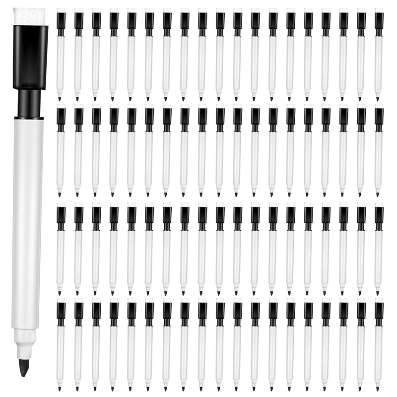 

400 Pieces Dry Erase Markers Whiteboard Black Dry Erase Markers With Rubber Cap Fine Tip Dry Erase Markers