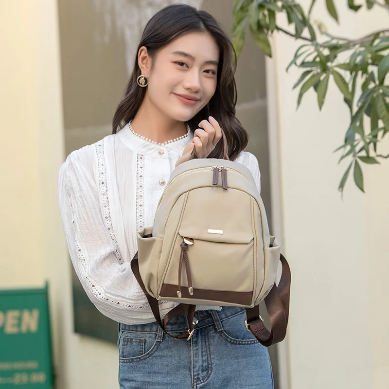 Aesthetic Bags for Women Fashion Backpacks Daily Use Small Mini Backpack Cute Girl's Lovely Backbag Casual Canvas Bookbags 2024