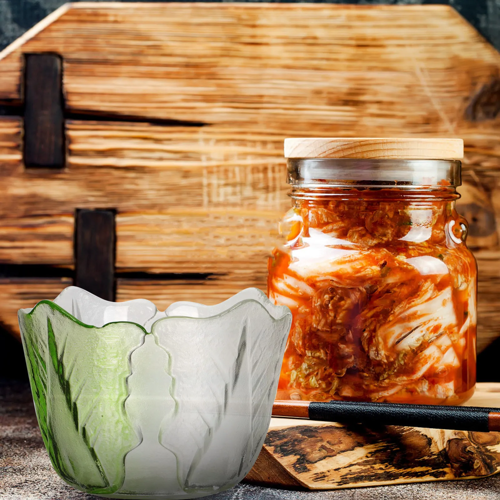 

Glass Pickle Jar Single Unit High Grade Transparent Jar for Sichuan Pickles Vegetable Fermentation Rice Nuts Storage Frost Mist