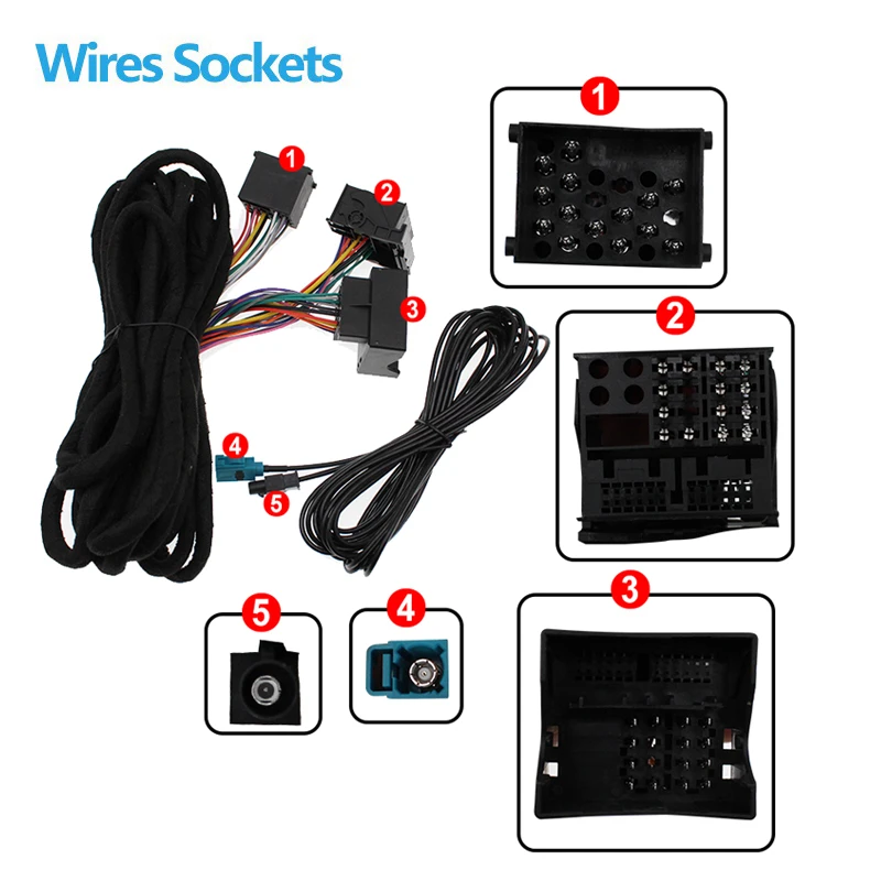 A02Q-Extension Wiring Harness 6M 17+ 40 Pin Android Head Unit Radio Fakra Antenna Power For BMW X5 M3 M5 E46 E38 E39 E53