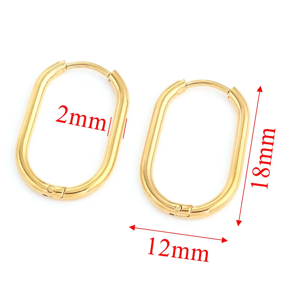 6 stücke Edelstahl Creolen für Frauen Ohrringe Piercing Schmuck Ohrring Hoop Verhindern Allergie Ohrringe Schmuck Großhandel