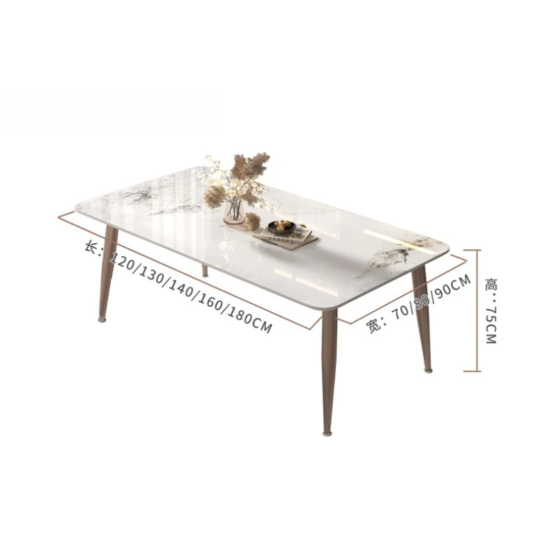Modern Round Extendable Marble Dining Table, Kitchen Furniture For Home Living Room, Coffee Table Service, Mesa Plegable Comedor