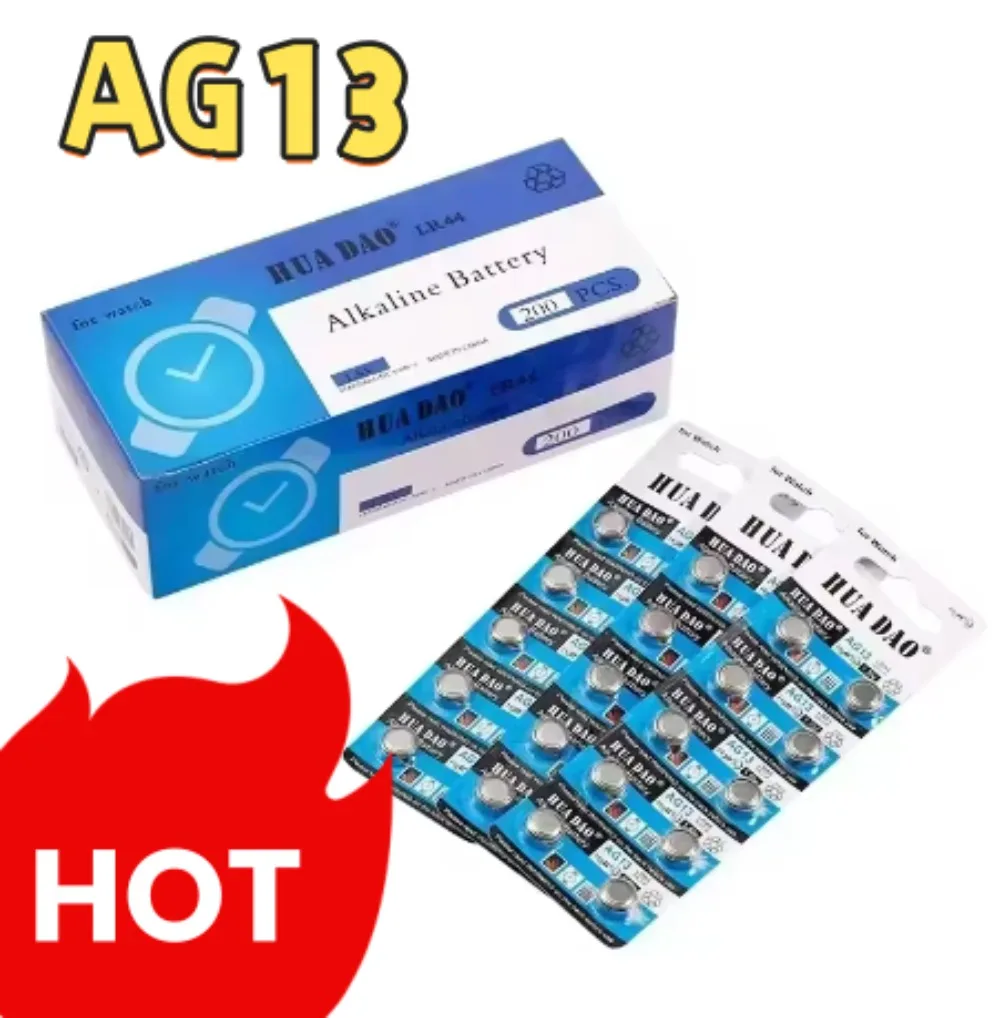 5-100PCS AG13 LR44 1.55V Alkalin Button Battery, LR1154 A76 357 SR44 Battery Coin Cell Watch Batteries for Toys Clock Car Remote