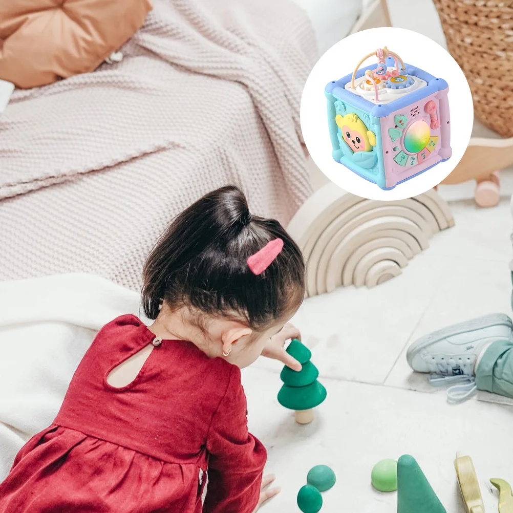 6 جوانب للأطفال تعلم طبلة يدوية متعددة الوظائف ألعاب تعليمية للأطفال الصغار لعبة تنوير الموسيقى المطابقة