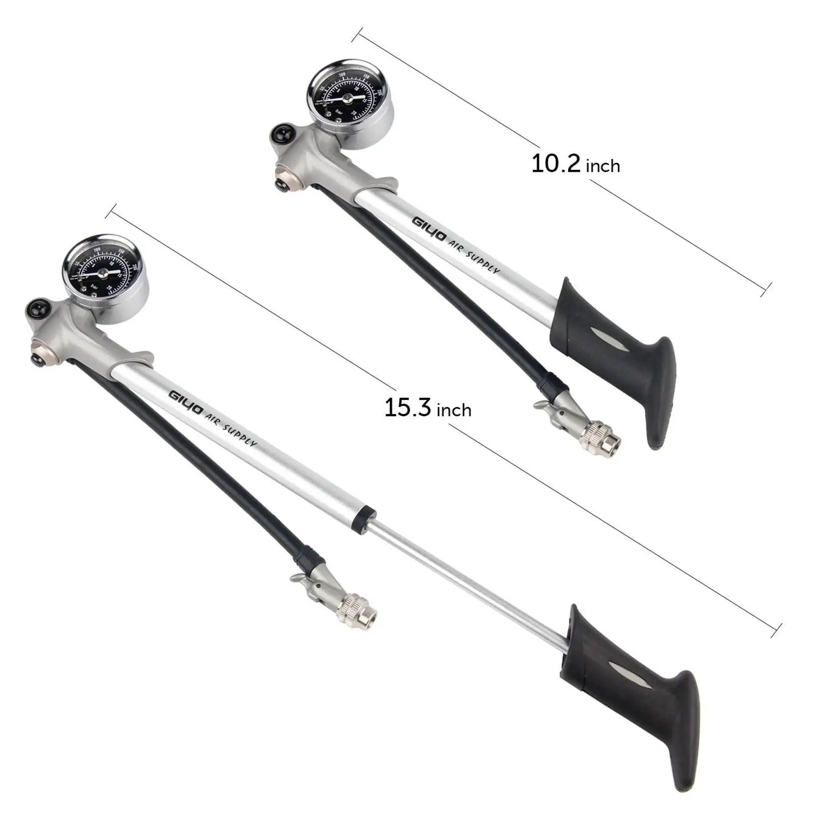 

Shockproof Pressure Pump, No Air Leakage Nozzle [300psi] Shock Pump for Fork