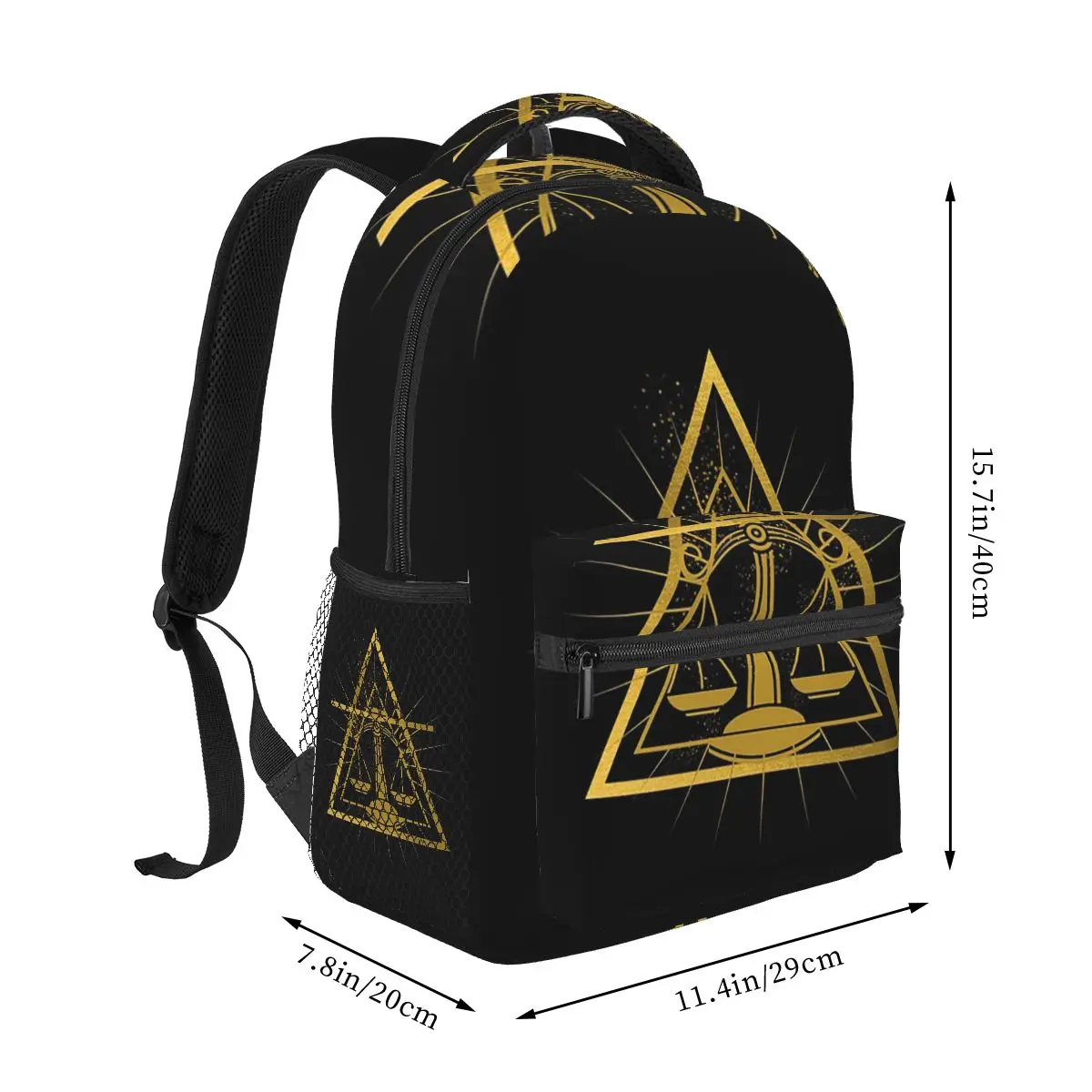 Gold Scales Of Justice Law Lawyer Legal Party Backpacks Boys Girls Bookbag Students School Bags Travel Rucksack Shoulder Bag