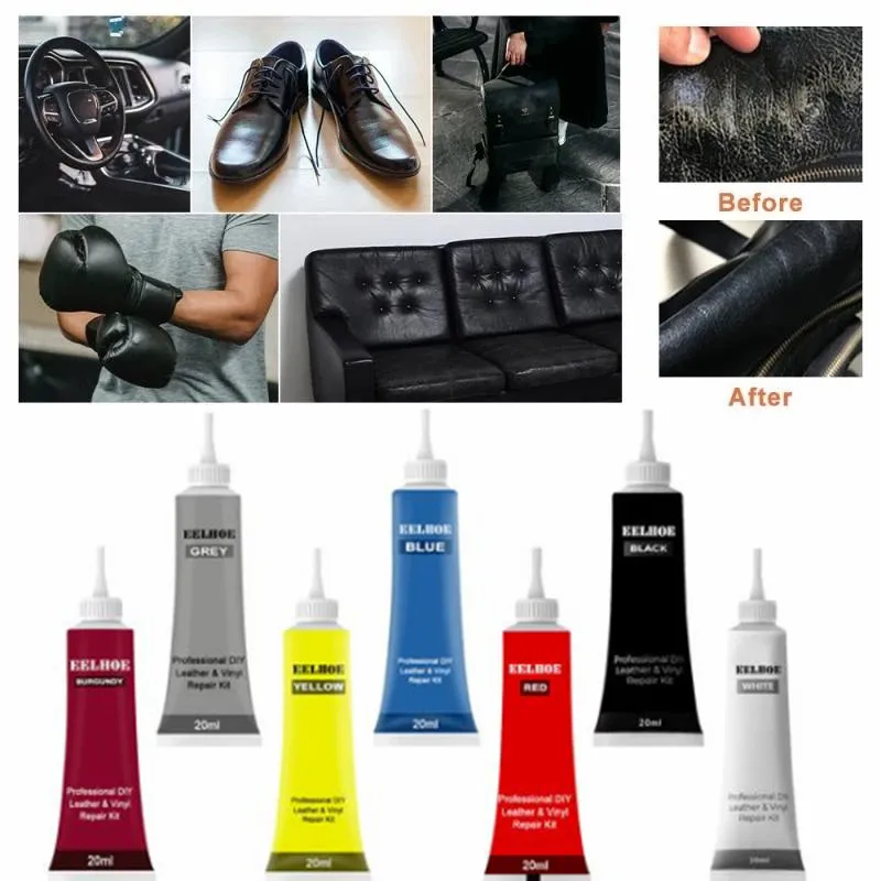 

20ml Leather Repair Gel Car Seat Home Leather Complementary Repair Refurbishing Cream Paste Leather Cleaner Car Wash Accessories