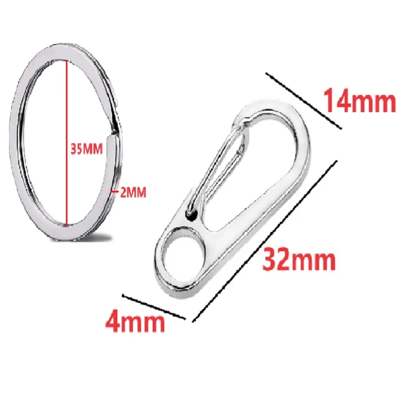 Key Ring Mini Carabiners Alloy Metal Mountaineering Buckle Spring Snap Hook Clip Keychain Carabiner Clip Outdoor Camping Tool