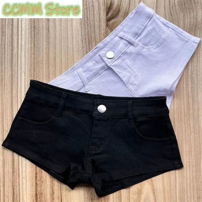 Women's Summer Solid Color Mini Shorts Cool Girl Briefs Fashion Casual Female Low-waisted Sexy Slim Fit Ultra Short Shorts