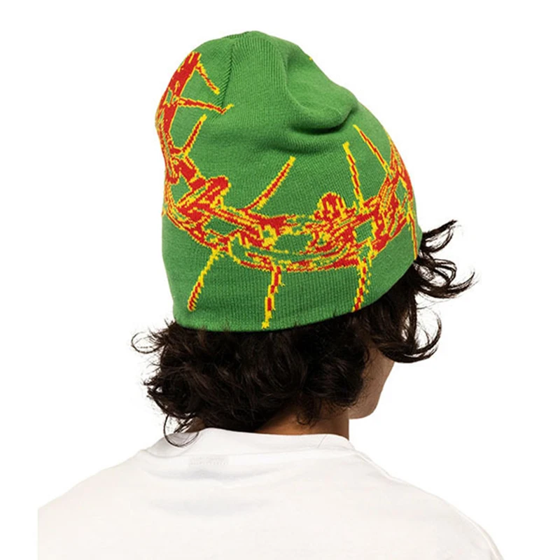 Cappello lavorato a maglia jacquard creativo Pullover di lana caldo Stile hip-hop Cappello unisex autunno inverno per uomo e donna