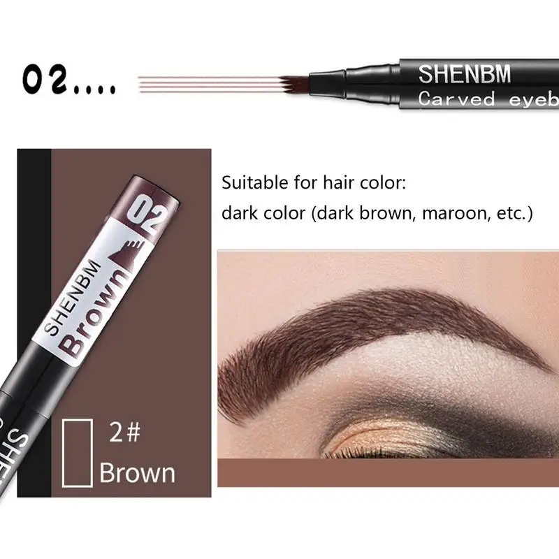 4 Tip Eyebrow Pen Waterproof Microblading Eye Brow Pencils Delicate Microblading Eyebrow Pen For Natural Looking Brows And Eye