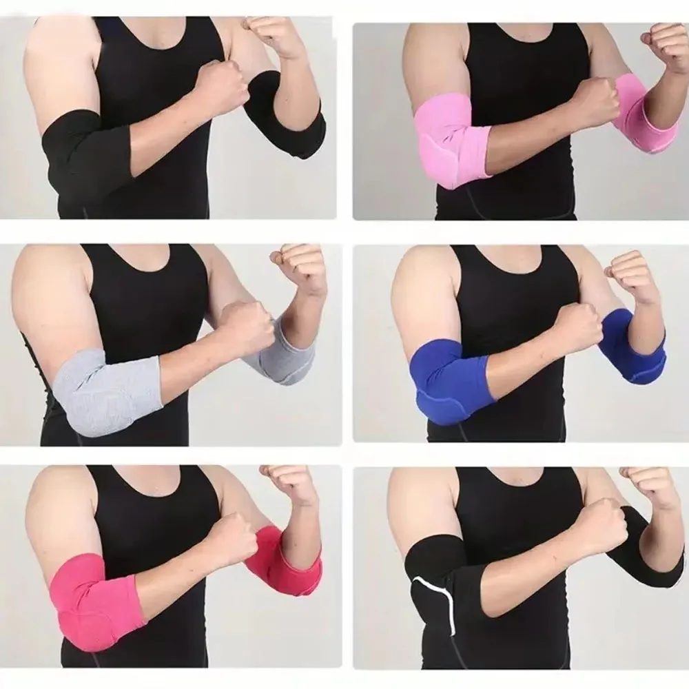 2PCS Elastische Ellenbogen Pads Verdickt Schwamm Ellenbogen Knie Protektoren Schutz Basketball Volleyball Sport Arm Hülse Pad Erwachsene Kinder – Detail 6
