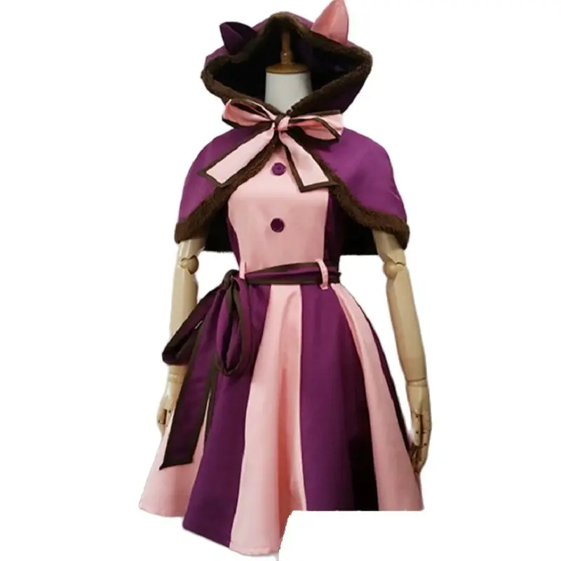 Fairy Tale Characters Purple Cloak Role Play Smiling Face Cat Adult Crossdresser Party Daily Unisex Dress Halloween Costume