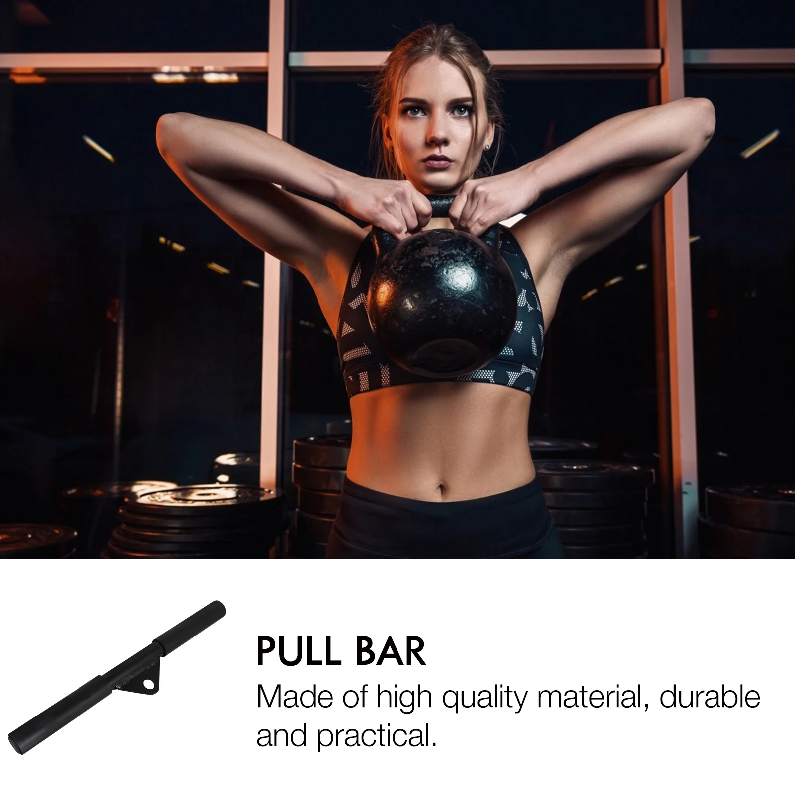 Bicep Tension Rod Press Down Cable Attachment Muscle Pulling Bar Gym Pully Cable For Biceps Fitness Equipment Tension Rod