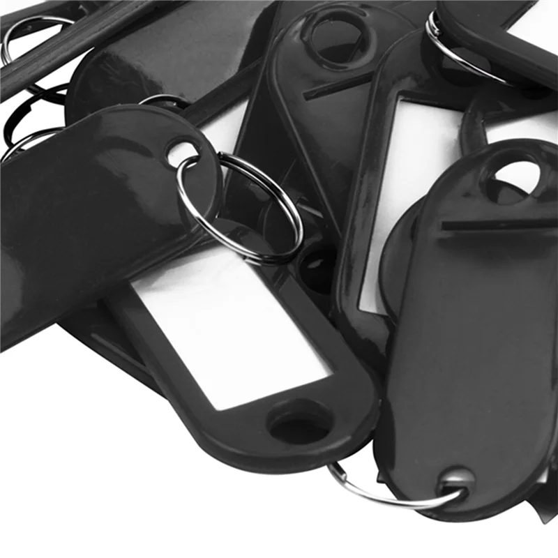 علامات حلقة المفاتيح (300 قطعة أسود)