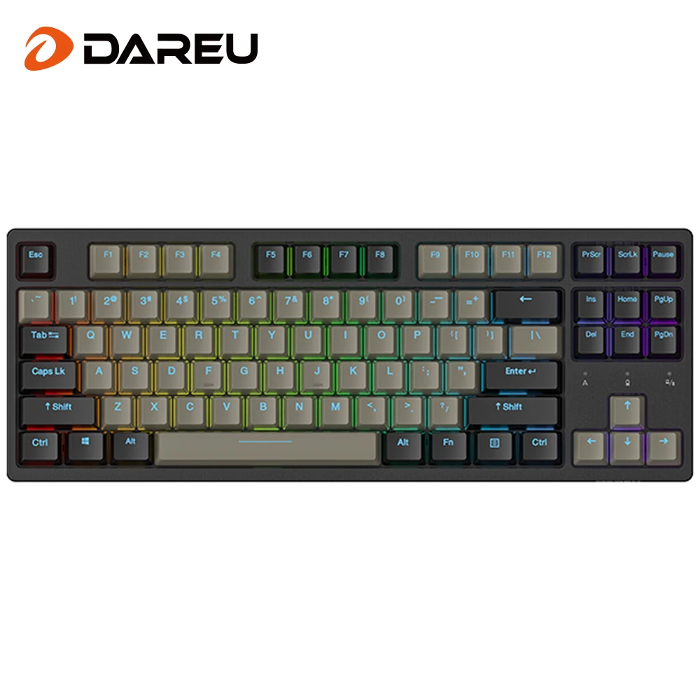 DAREU Tri-mode Mechanical Keyboard 87 Keys USB Wired 2.4G Wireless BT 5.1 RGB Hot-swappable Gaming Keyboards for PC Gamer KB