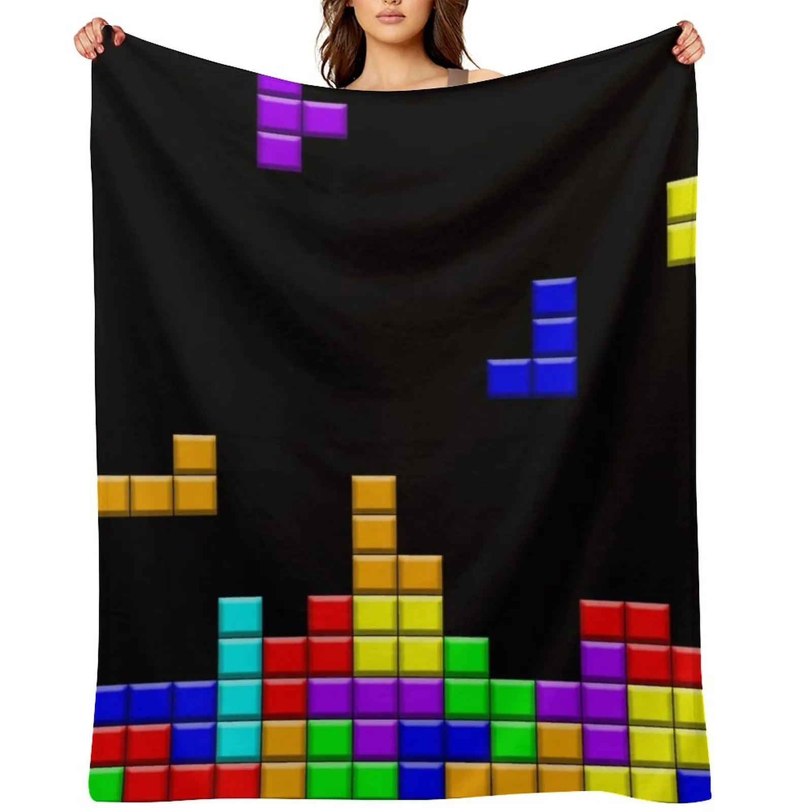 retro game pattern Throw Blanket Extra Large Throw Thin Hairys Plaid Blankets