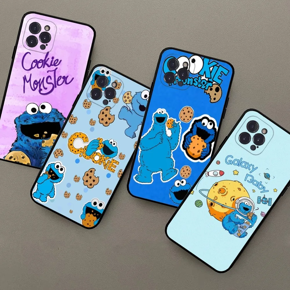 Cartoon C-Cookies Monster Phone Case For IPhone 16 15 14 11 12 13 Mini Pro XS Max Cover 6 7 8 Plus X Funda Shell