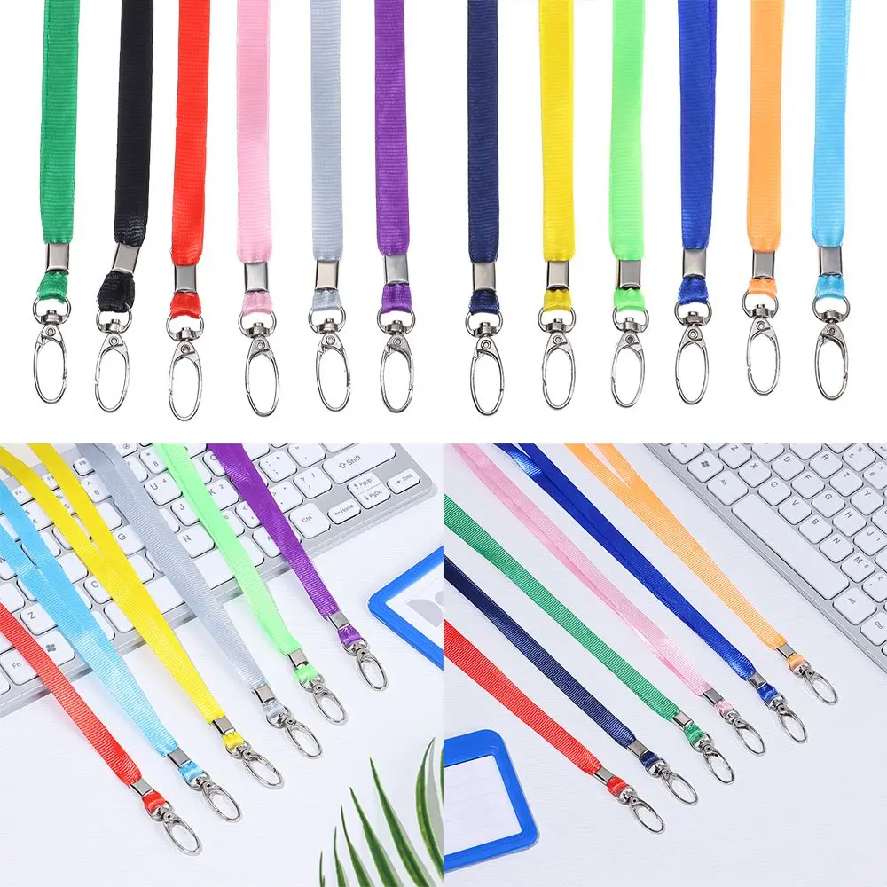 1Pcs New Office Supplies Fashion Neck Strap Lanyards Badge Holder Lanyard ID Card Holder Hanging Rope