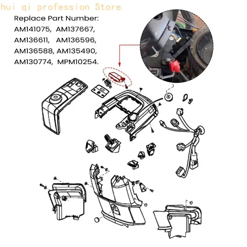 12V Rasenmäher Elektronische Steuereinheit AM141075 für X300 X300R X304 X305R X310 X320 X324 X340 Geräteservice H8WE – Detail 4