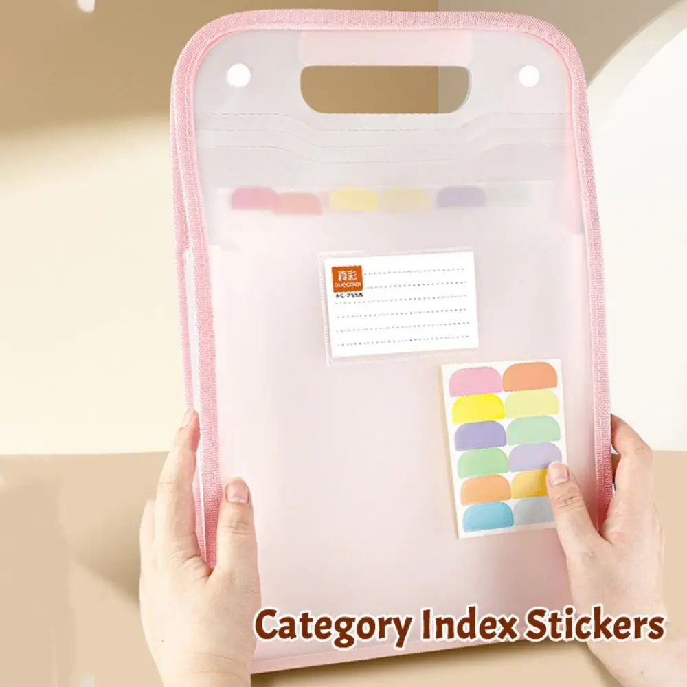 Cartoon PP A4 File Folder High-capacity 13 Layers File Bag Portable Document Bag Students