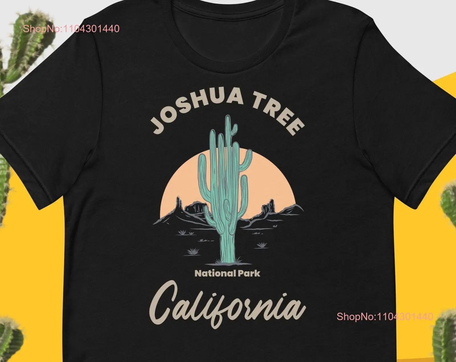 Joshua Tree National Park T Shirt Majestic Moonlight On The Desert California long or short sleeves