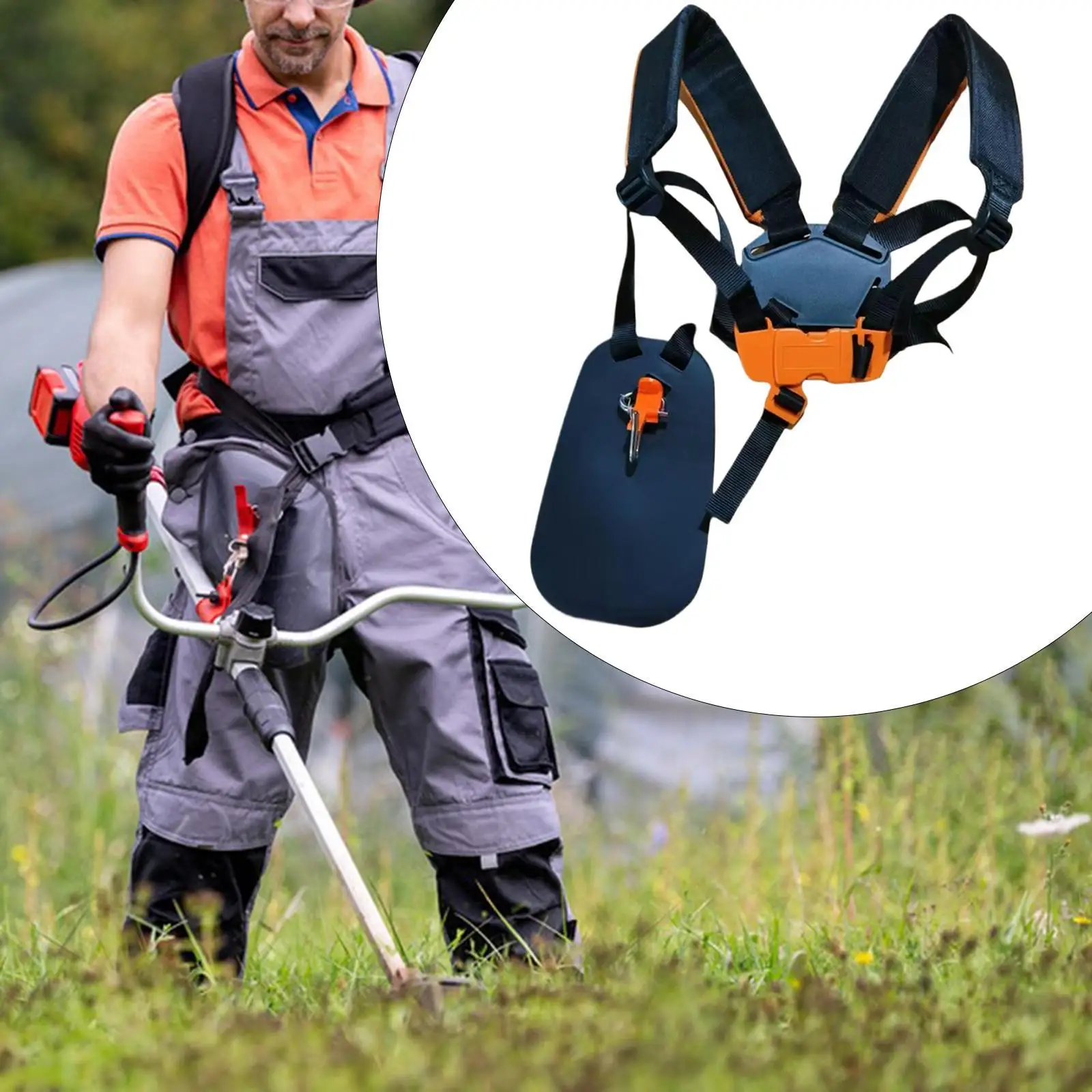 

Trimmer Shoulder Strap Weed Eater Harness Labor Saving Soft Adjustable for Lawn Mower Grass Cutter Weedeater Brushcutters Garden