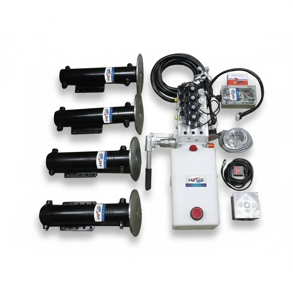 RV Hydraulic Leveling System, 12V DC Hydraulic Lifting Automatic Self-Leveling Jack, Control Panel for Fiat Ducato, Caravan