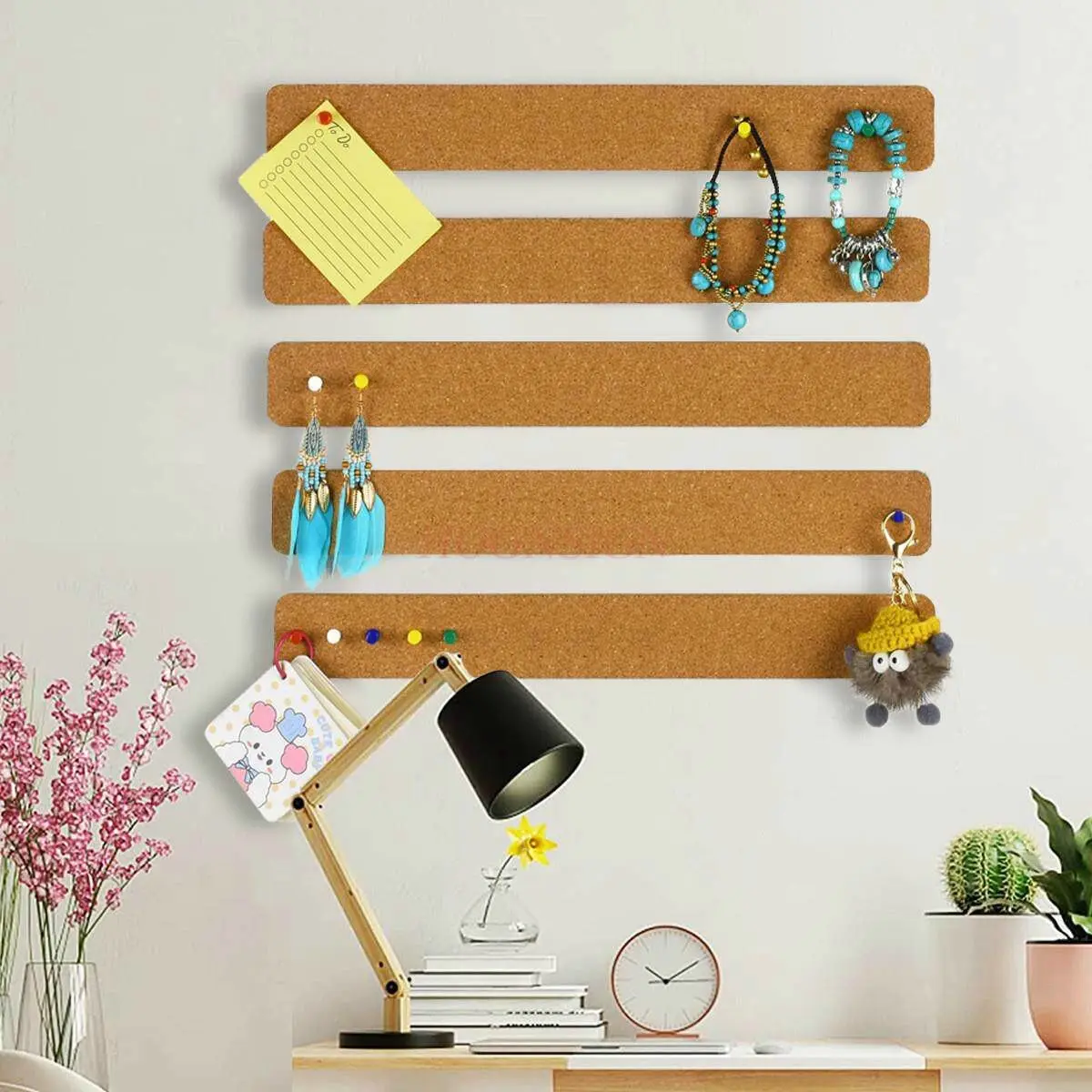1pcs Long strip of soft wood, soft wood felt, self-adhesive soft wood strip, bulletin board message board