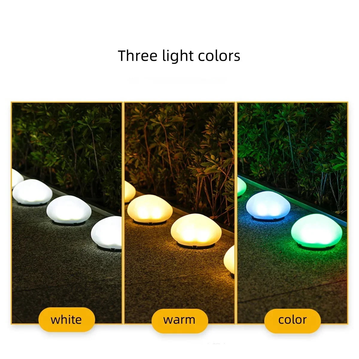 LED Solar Garden Lights Landscape Lawn Decoration Glowing Stone Light Outdoor Waterproof Street Path Lighting Solar Powered Lamp