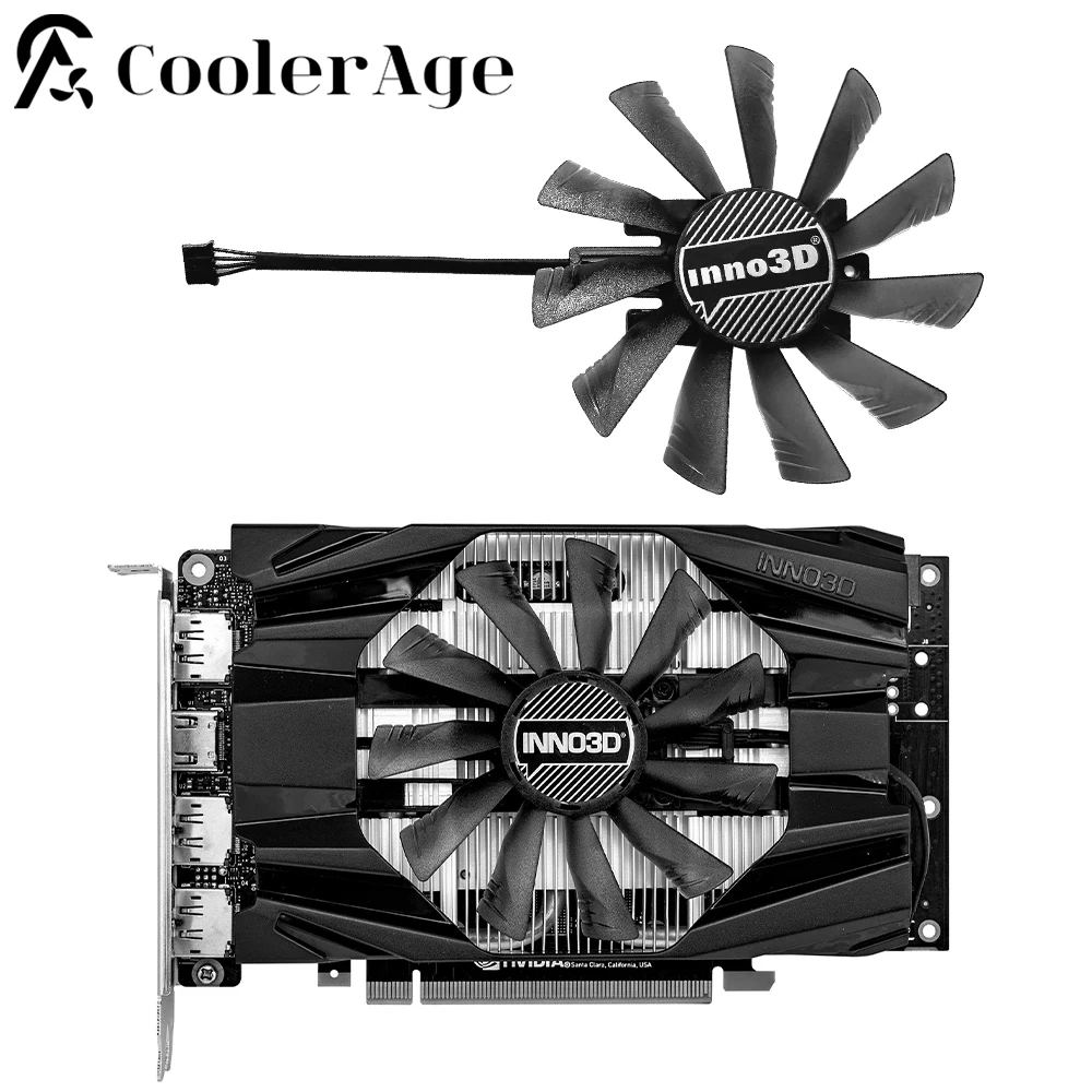 

9​5MM CF-121015S 4Pin Video Card Fan For Inno3d GTX 1060 1060S 1060Ti RTX 2060 2060S Replacement Graphics Card GPU Fan