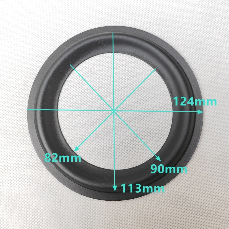 2pcs 5 Inch Speaker Rubber Ring Folded Edges for Woofer Repair, Loudspeaker Replacement Parts  124mm