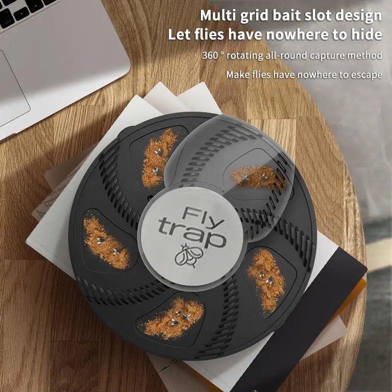 Electric Fly Trap USB Rechargeable Easy Operation High Efficiency Insect Catcher for Restaurant Yard Indoor Outdoor Use