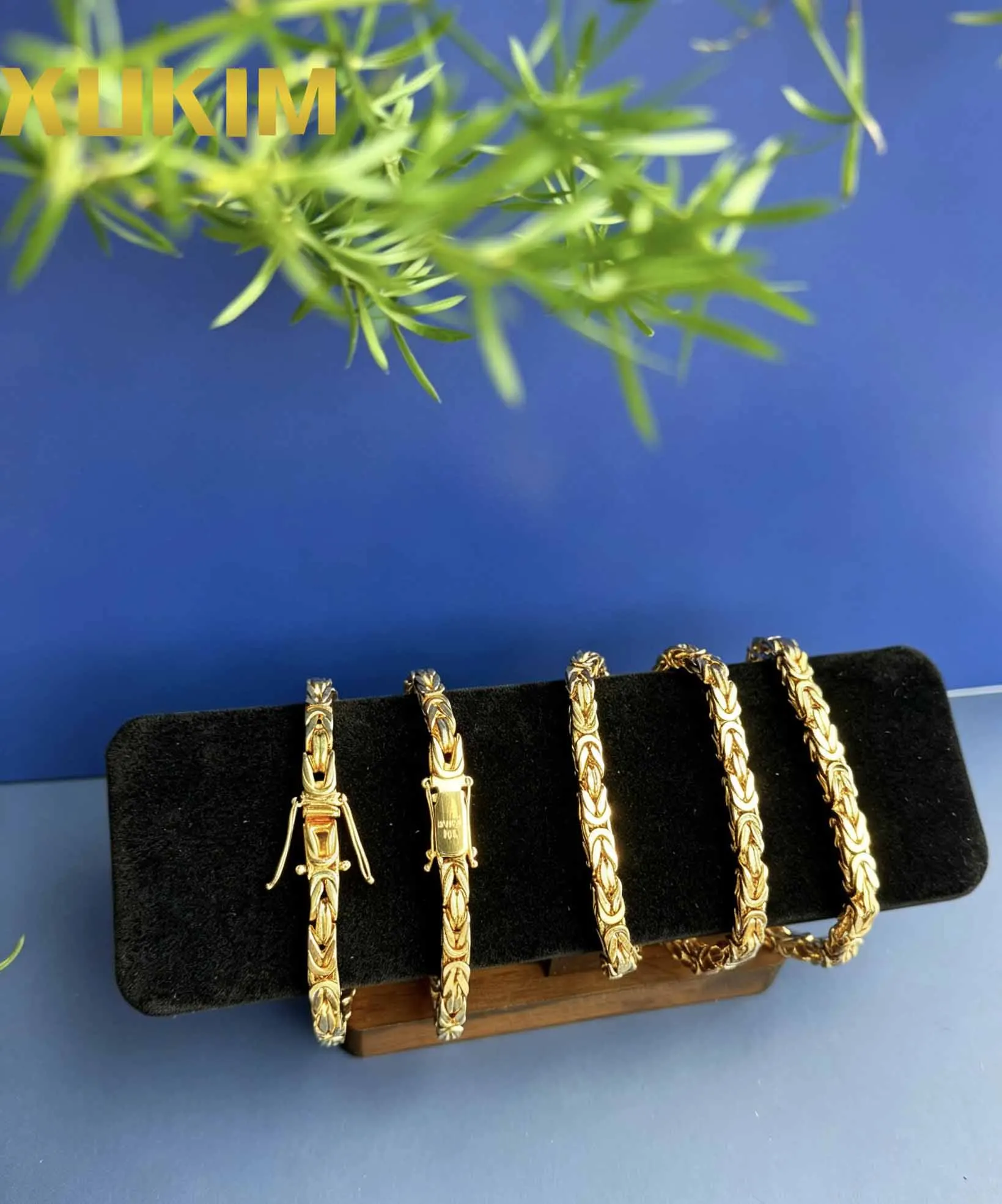 

Xukim Jewelry Gold Byzantine Chain Kejsarlänk Kejsarlank Kejsarlånk Gold Silver Byzantine 6MM Chain Bracelet Necklace