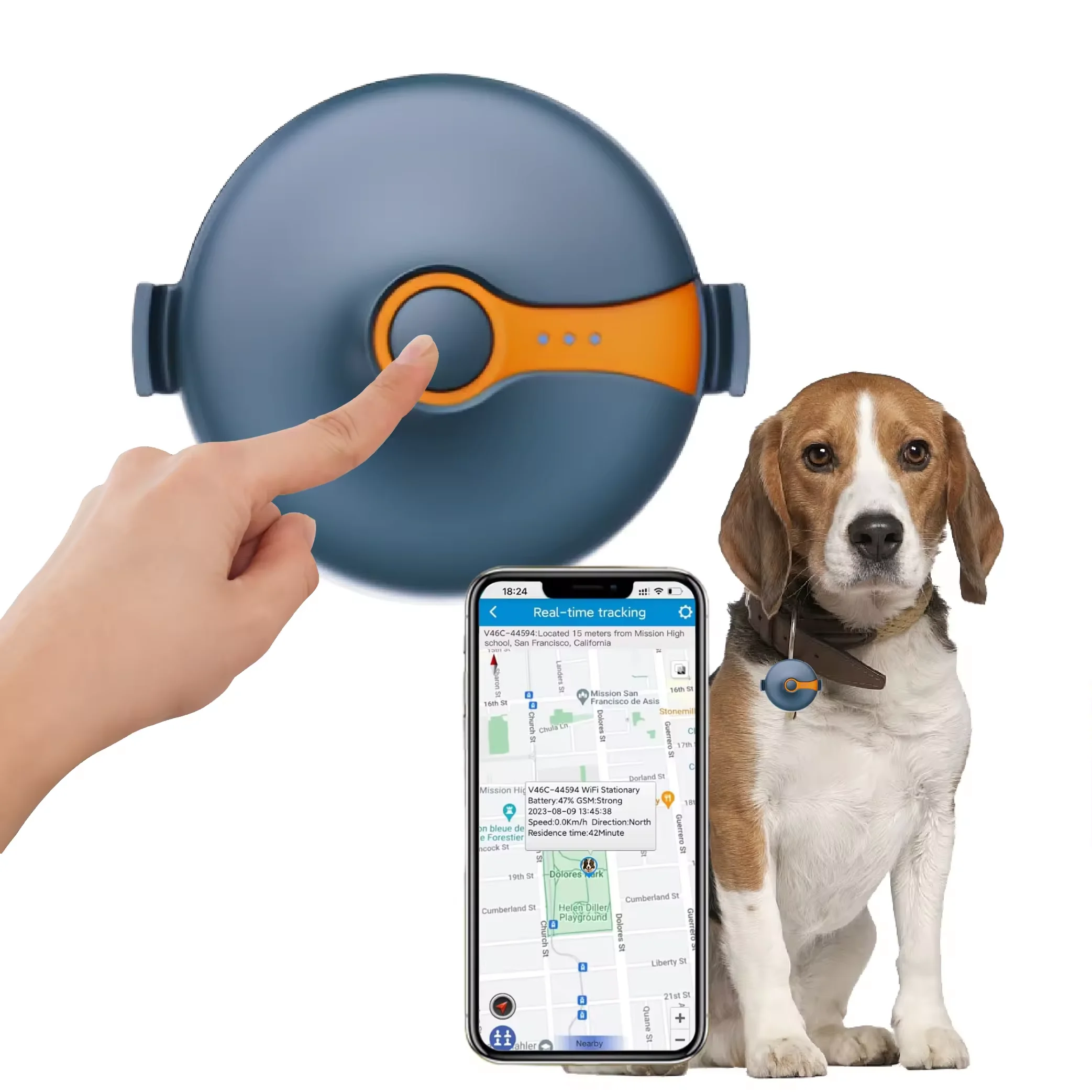 

Waterproof Mini GPS Pet Tracker Real-Time Tracking for Cats and Dogs