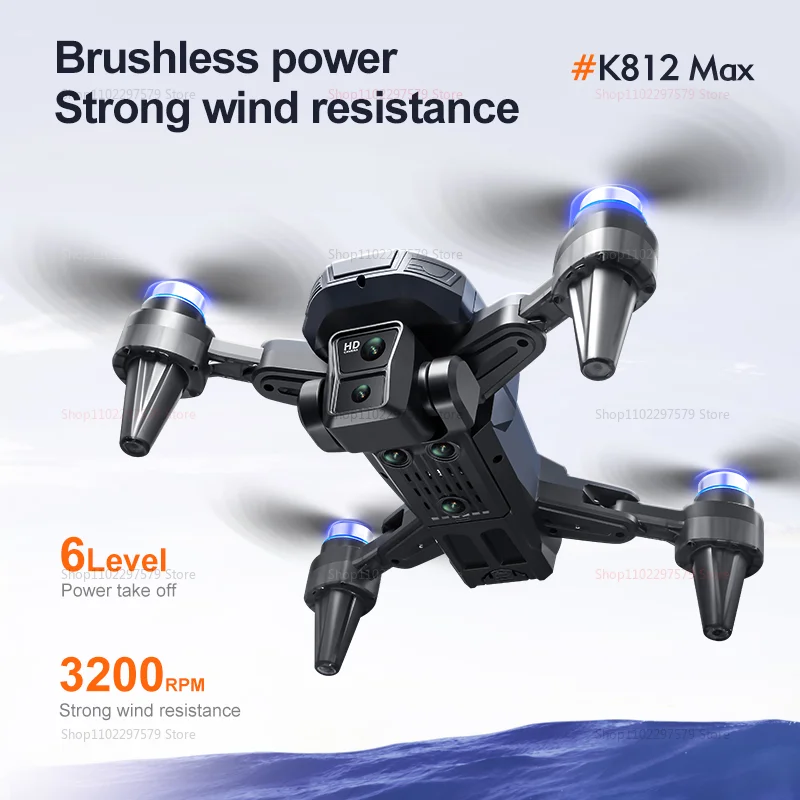 NEW K812 MAX Drone 8K Camera 5G WiFi FPV Brushless Motor HD Dual Camera Obstacle Avoidance Quadcopter for Aerial Photography UAV