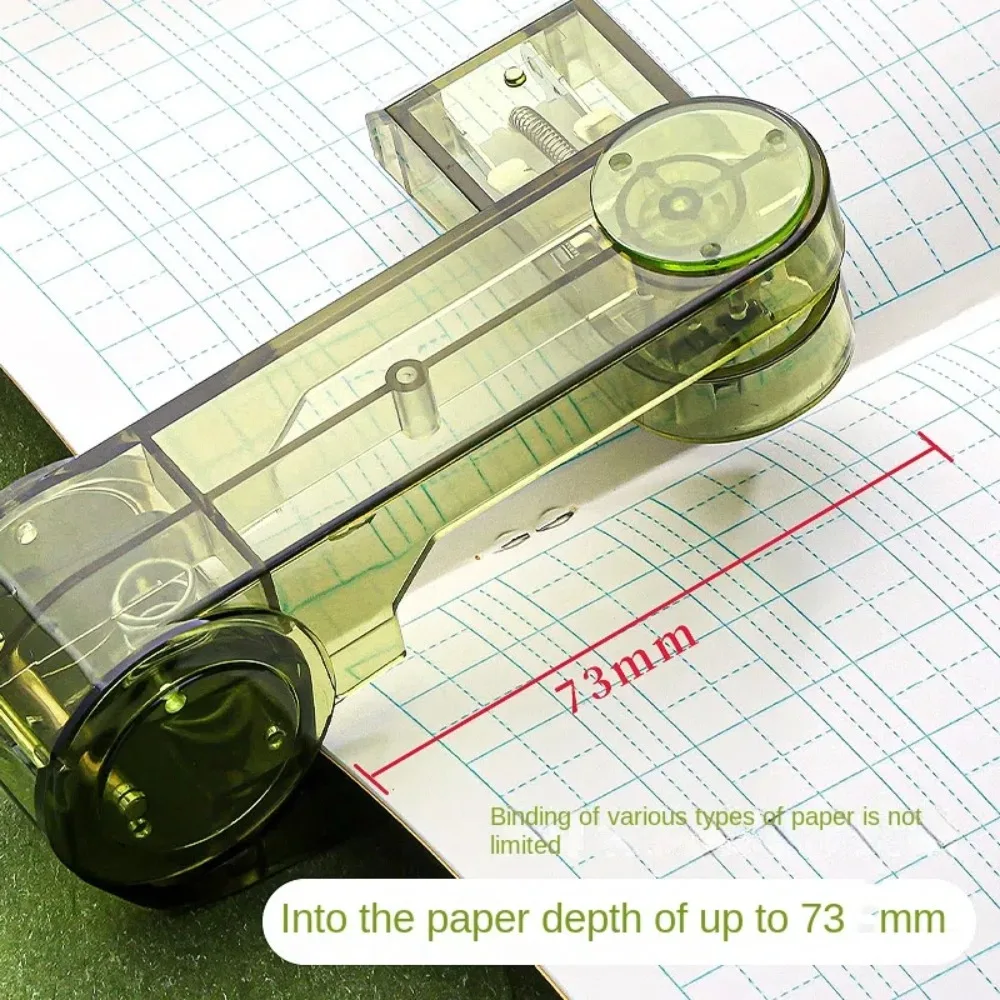 Manual 360° Rotatable Stapler Lightweight Plastic Transparent Stapler Portable Creative Book Binding Machines School Supplies