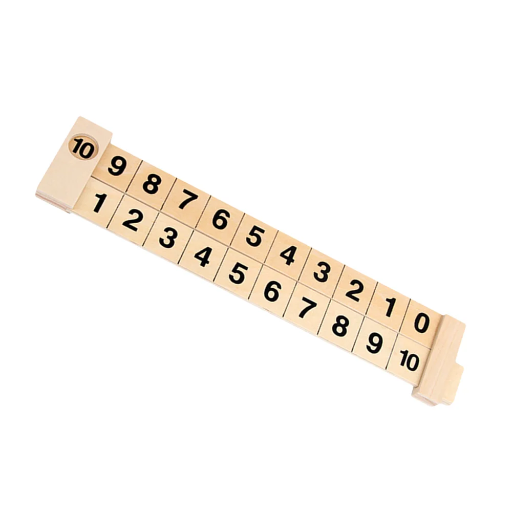 Numbers Matching Ruler Wooden Pulling Math Toys Early Education Bamboo Primary School