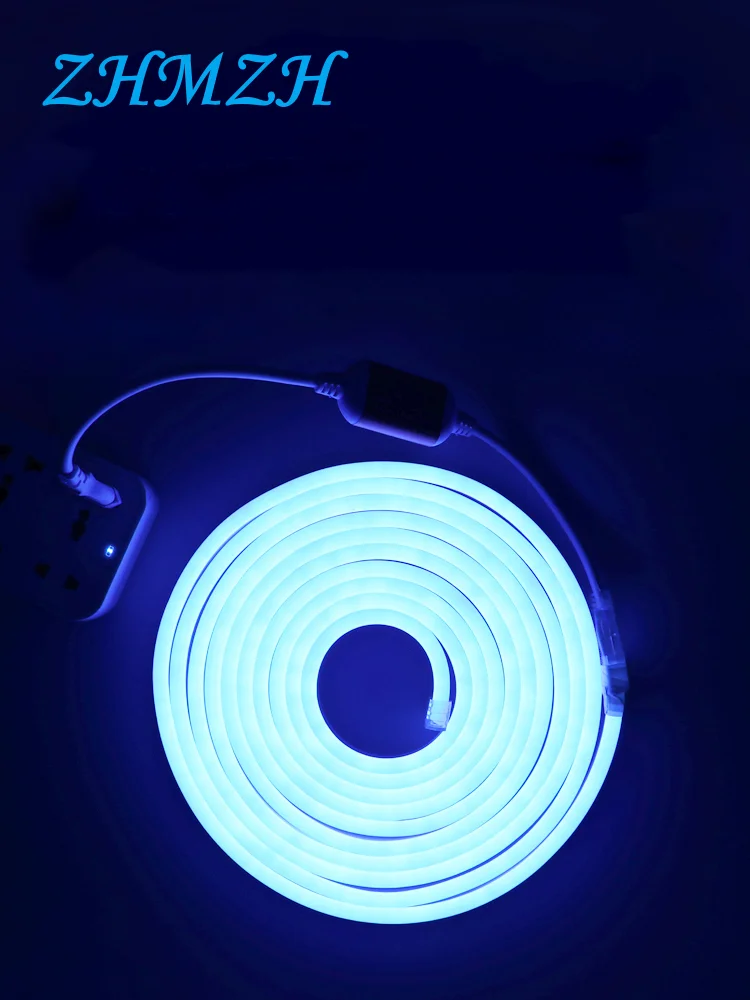 1M Neon Light Strip 220V Rgb Diy Ad Logo Lamp Super Heldere Geen Donkere Gebieden Flexibele Waterdichte Met eu Plug Outdoor Verlichting