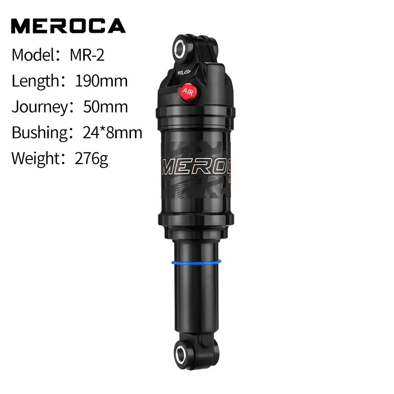 MEROCA Mtb Fiets Lucht Schokdemper 165mm 190mm Verstelbare Luchtdruk Aluminium Fiets Mtb Lucht Schokdemper