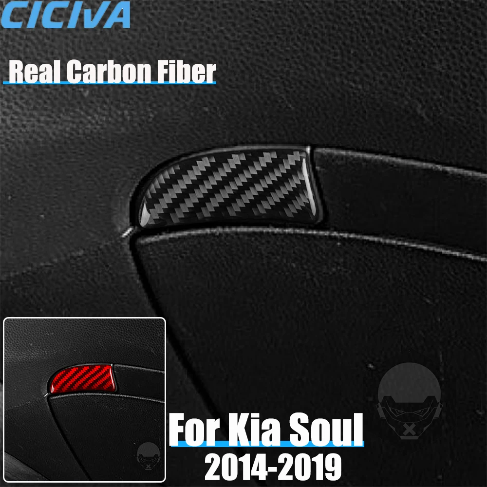 

Автомобильные аксессуары из настоящего углеродного волокна, ручка для хранения перчаток, панель, накладка, мягкая наклейка для Kia Soul 2014 2015 2016 2017 2018 2019