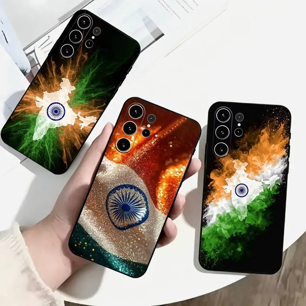 The National Flag of India-A  Phone Case For Samsung S26,S25,S24,S23,S22,S21,S30,Ultra,Plus,Fe,Soft Silicone Black Cover