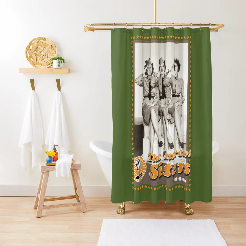 

The Andrews Sisters Shower Curtain Bathroom Box Anti-Mold Waterproof Shower Shower For Bathroom Curtain