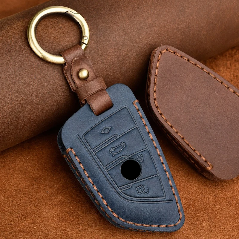 Leather Car Key Case shell Bag  For Bmw F20 G20 G30 X1 X3 X4 X5 G05 X6 X7 G11 F15 F16 G01 G02 F48 Accessories car key case