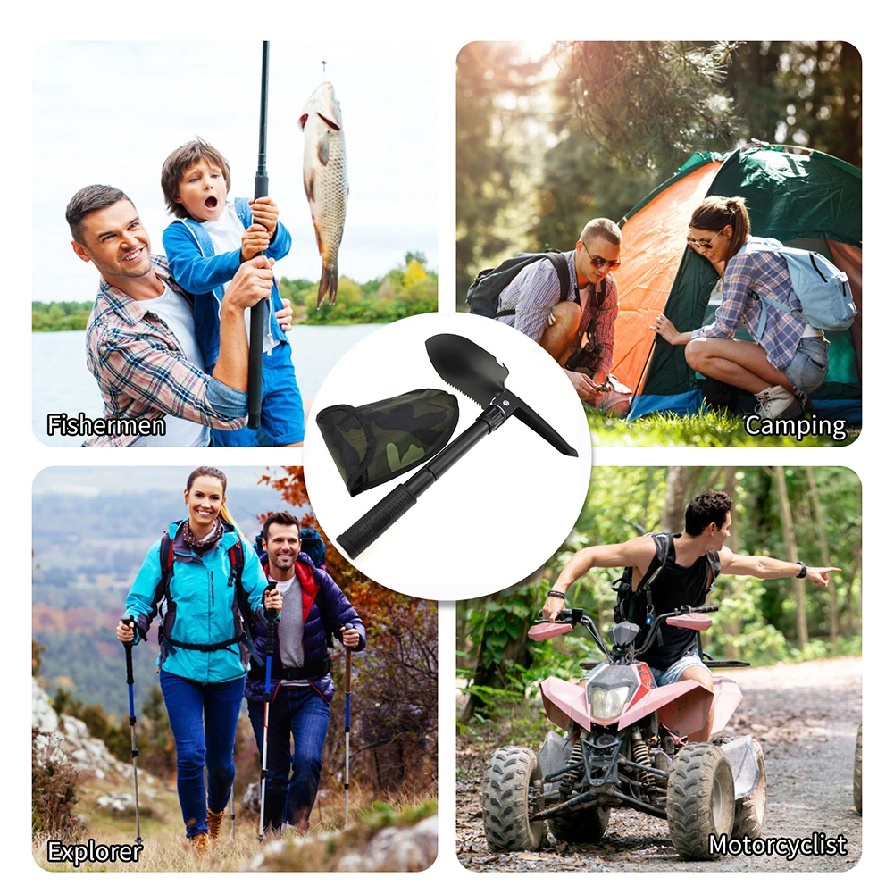Mehrzweck-Gartenschaufel für den Außenbereich, faltbar, Camping-Spaten, tragbares Multitool