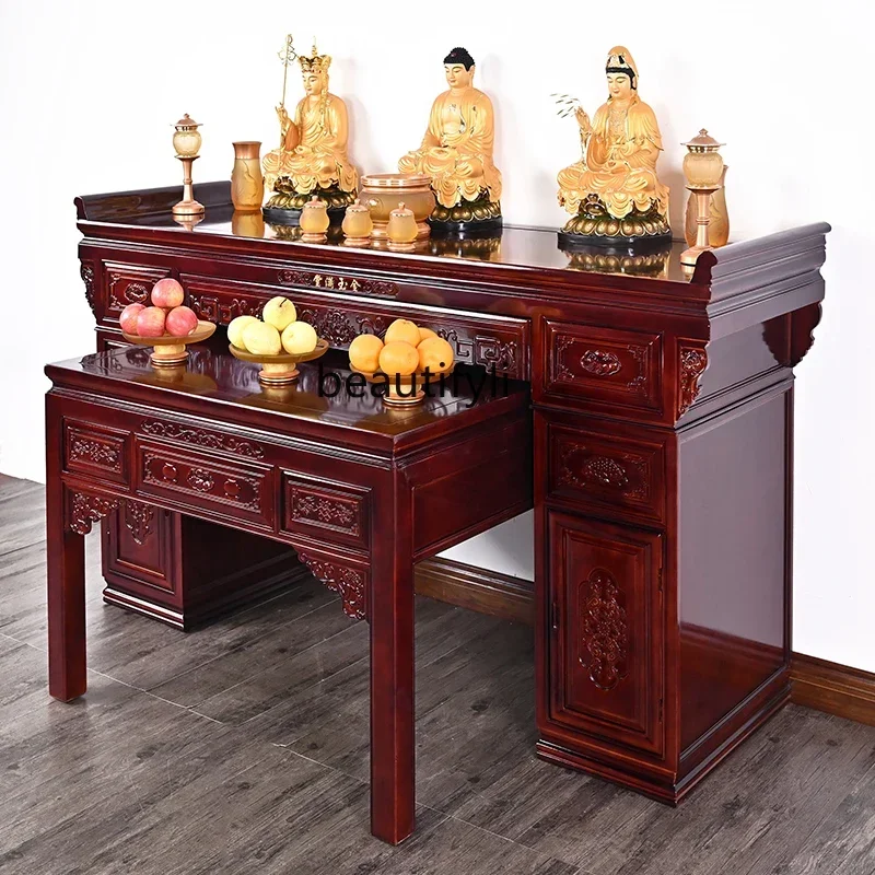 

Solid Wood Altar Buddha Shrine Buddha Table Altar Chinese Incense Burner Table Buddha Niche Altar