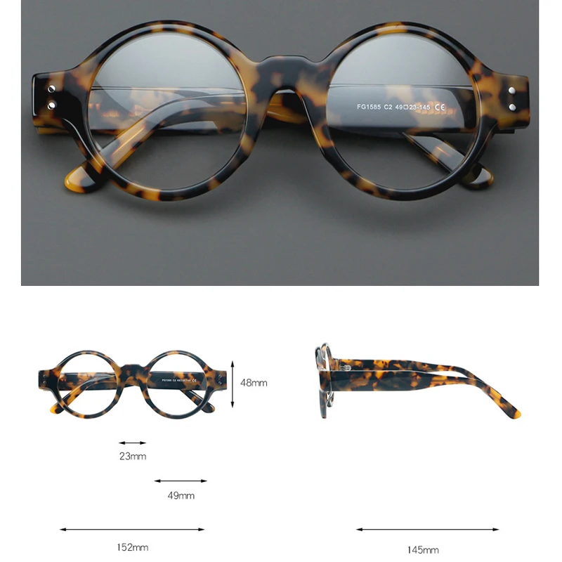 VCKA-gafas de lectura con montura de acetato para hombre y mujer, anteojos de lectura con diseño Retro de lujo, de + 2024 a + 0,50, 6,0