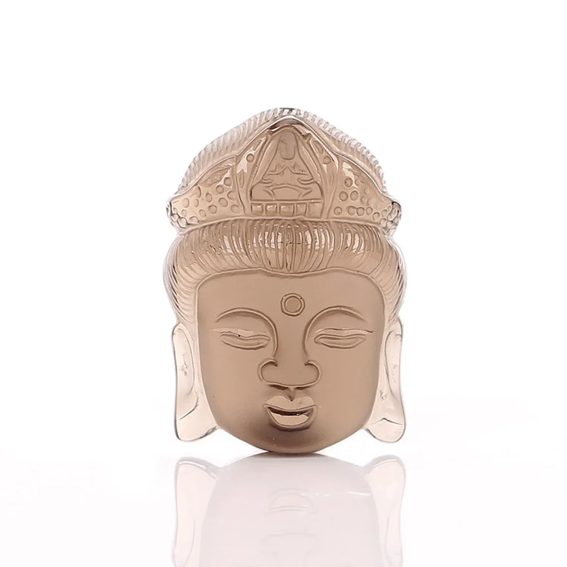 

Natural Smoky Quartz Hand Carved Buddha Head Pendant Bead ，Semiprecious Fashion Jewelry Necklace Accessories