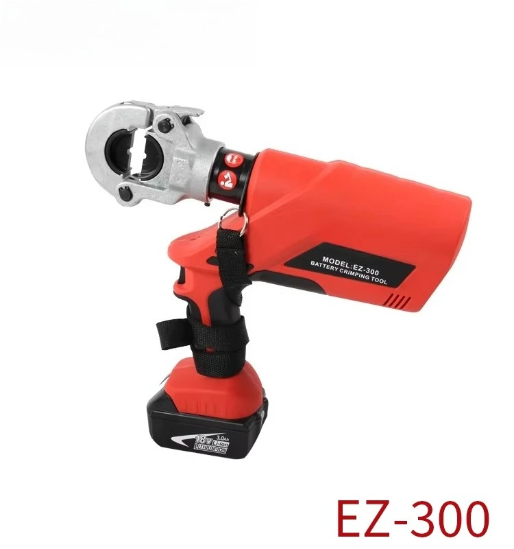 Cordless Hydraulic Cable Crimper for Terminal Cable Lug Rechargeable Hydraulic Crimping Tool 10-300mm2   EZ-300